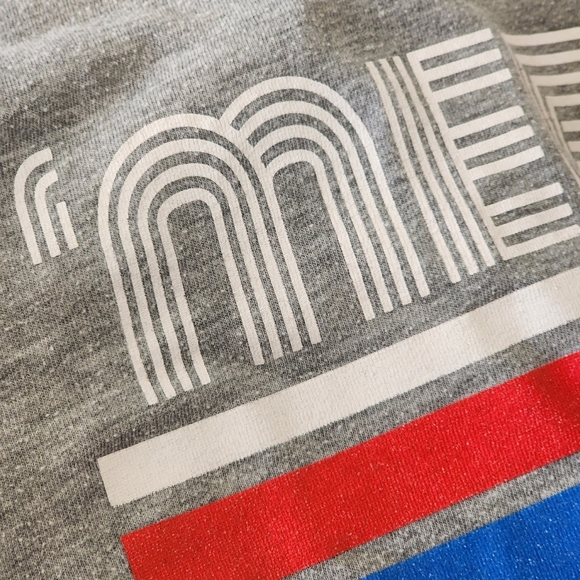 Light gray unisex 'Merica short sleeve shirt Size Youth Large - Picture 7 of 8